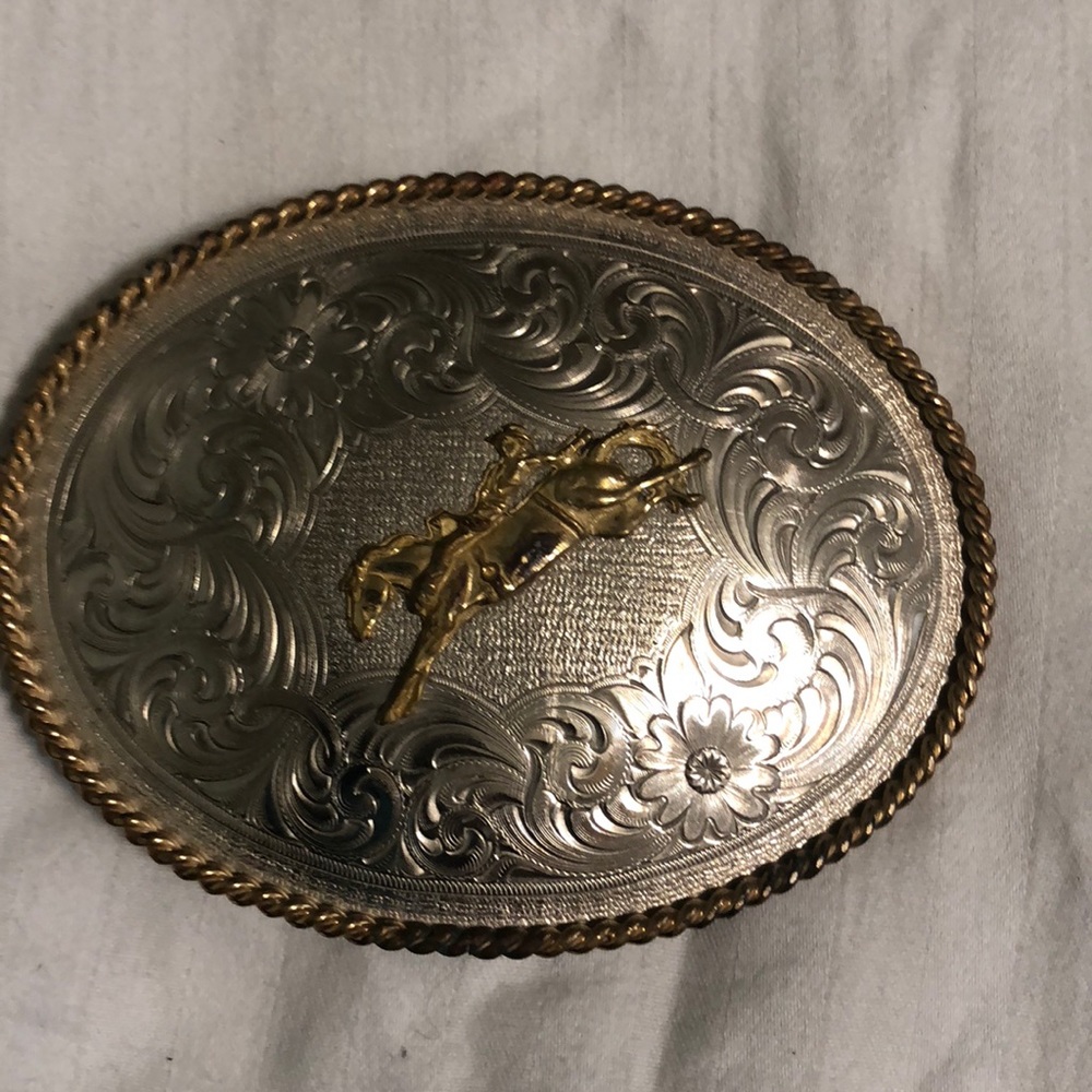 Montana silver smiths bronc rider gold silver